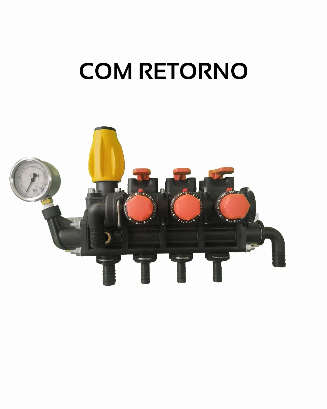 COMANDO MANUAL DE X VIAS COM MANÔMETRO COM RETORNO