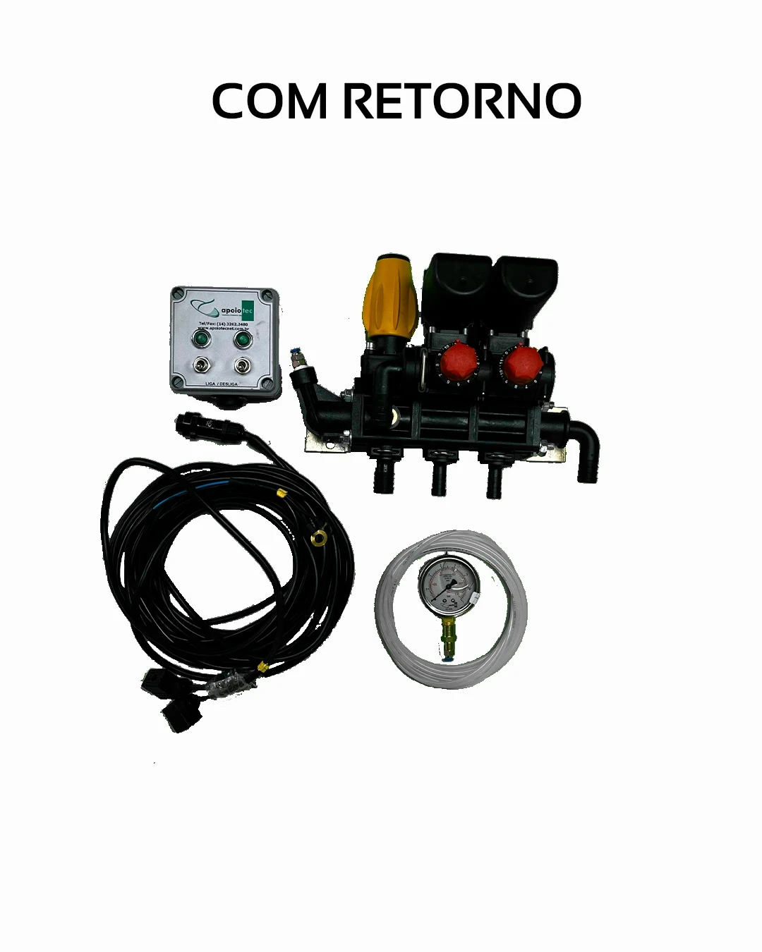 COMANDO APOIOTEC MISTO DE X VIAS COM MANÔMETRO E RETORNO